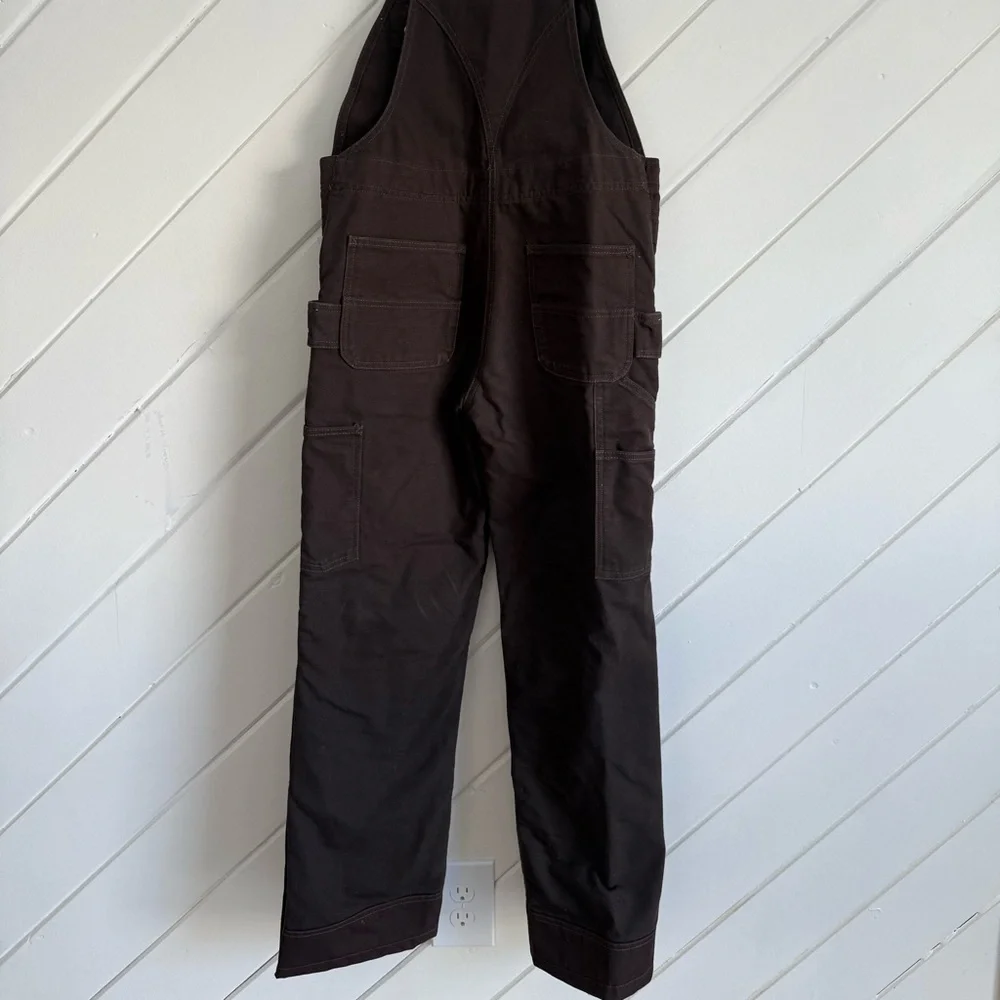 Carhartt Women's Dark Brown Insulated Duck Bib Overalls - Picture 2 of 6
